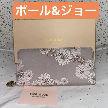 새상품, 폴앤조, 라운드 지퍼, 장지갑, 크리잔테메, 그레이 베이지