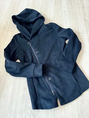 Tornado Mart 지퍼 x 버튼 후디드 자켓