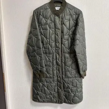 converse 퀼팅 롱 코트 올리브