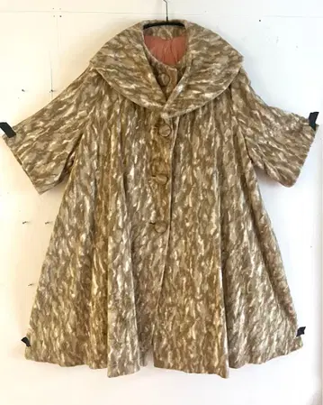 빈티지 A라인 코트 베이지 스텐카라 코트