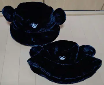도쿄 디즈니 리조트 미키마우스 귀 포함 퍼 햇 2개 세트 블랙