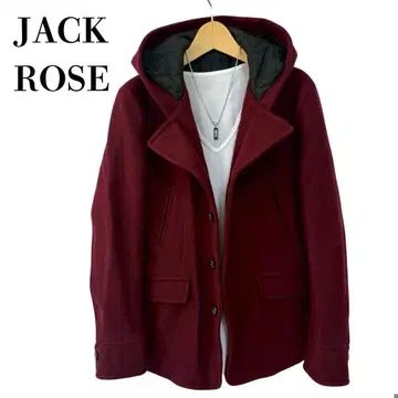 JACKROSE 울 자켓 크림슨 보르도 후드 멜톤 코트