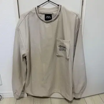 ZARA 로고넥 롱 슬리브 T셔츠