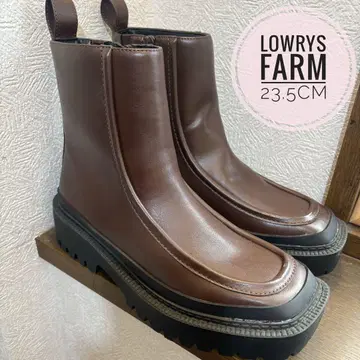 미사용 LOWRYS FARM 첼시 부츠 모카 부츠 23.5CM