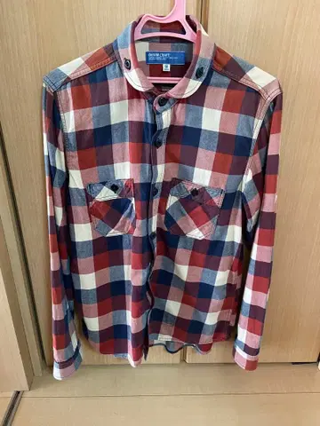 DENIM CRAFT 체크 무늬 긴팔 셔츠 M 사이즈