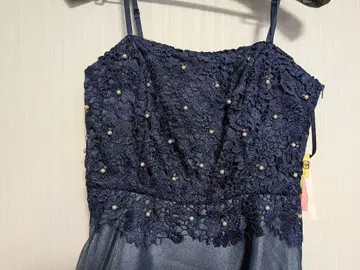 네이비 슬리브리스 미니 원피스