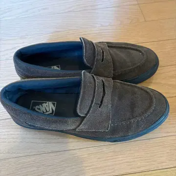 VANS 로퍼 브라운 스웨이드 슬립온 구제 의류 used