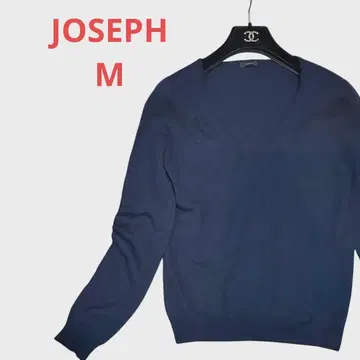 [ 조세프JOSEPH M ] 고급 울 네이비 V넥 니트 스웨터