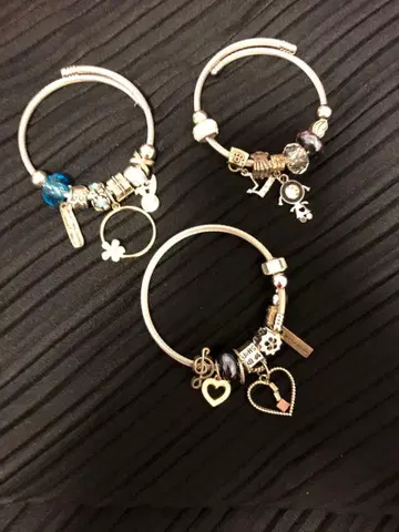 참 포함 실버 팔찌 unisex bracelet 3개