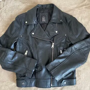 ZARA 블랙 가죽 라이더 자켓 양가죽