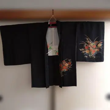 블랙 꽃무늬 자수 에바오리