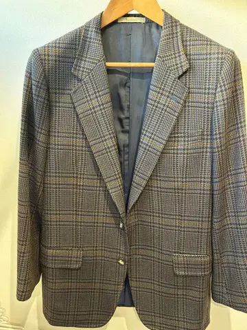 Aquascutum 테일러드 자켓 체크 무늬