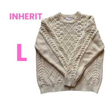 INHERIT 케이블 니트 스웨터 크림