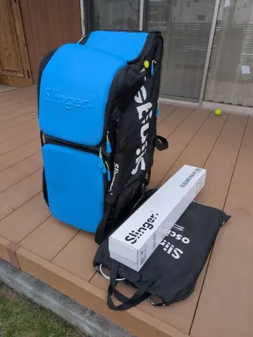 Slinger 테니스 백 파랑/블랙 캐스터 포함