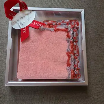 치카자와 레이스 손수건 벤츠 콜라보 살몬 핑크