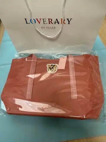 페이 올드 테디걸 와펜 토트백 핑크 빅 사이즈