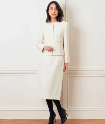 새상품 ANAYI 링 트위드 노카라 자켓 아나이