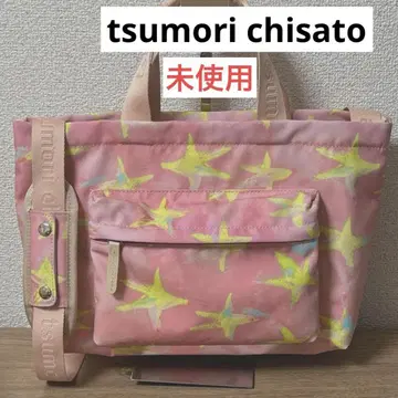 [미사용] 츠모리치사토 칼리 숄더백 토트백 2WAY 별 패턴