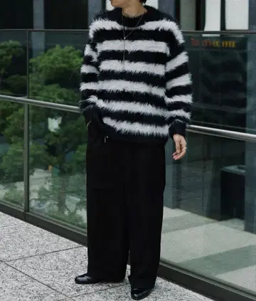 [ epnok ] 재기 보더 루즈 니트