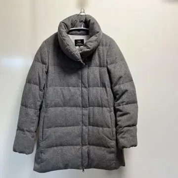 23구 실크 혼방 울 다운 코트 사이즈 40 그레이