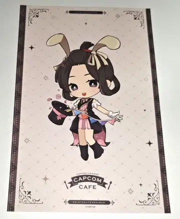 역전재판 미코토바 스사토 엽서 특전 캡콤 카페 매지션