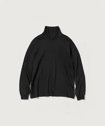 AURALEE LUSTER PLAITING HI NECK L/S TEE
