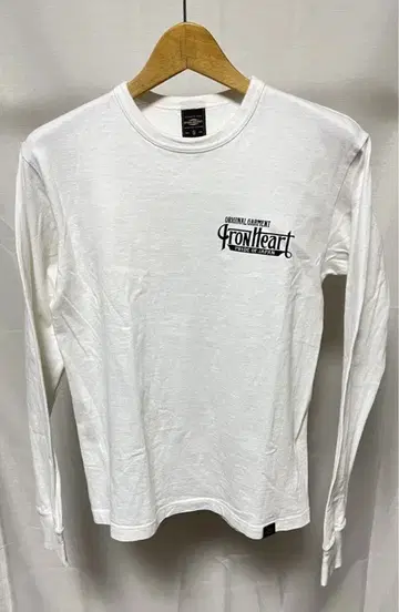 Iron Heart 긴팔 T셔츠 롱티 화이트 남성용 Small