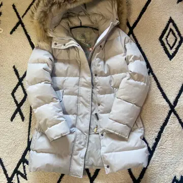 PYRENEX 후드 부착 다운 화이트 그레이