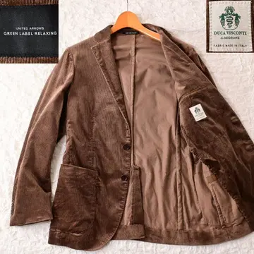 46 그린라벨 DUCA VISCONTI 브라운 코듀로이 자켓