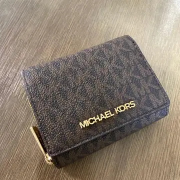 MICHAEL KORS 3단 폴더형 지갑 브라운