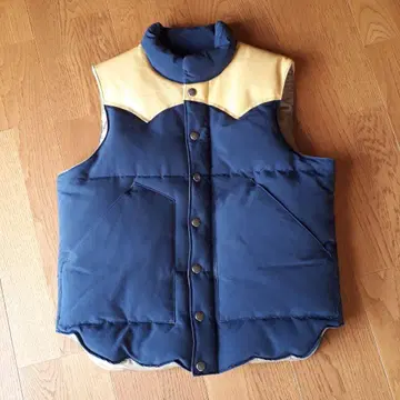 [ sugar cane 다운 베스트 ] 네이비 베이지