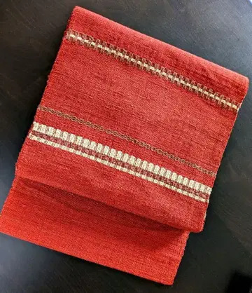 명주 수제 나고야 오비 미사용