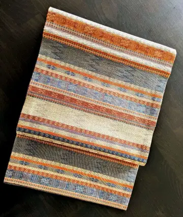 개방형 나고야 오비 가로단 오키나와 민서 패턴 미사용