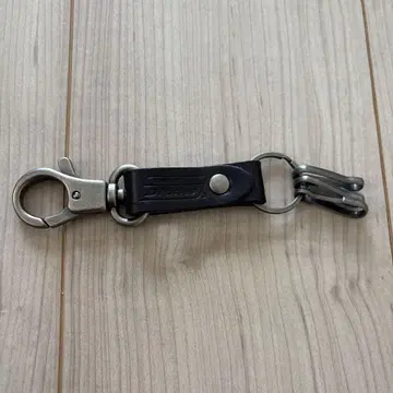 Dickies 블랙 가죽 키링 카라비너 포함