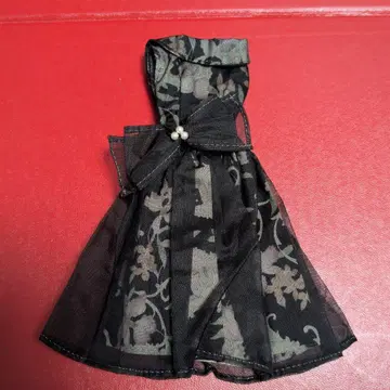 제니 사이즈 블랙 꽃무늬 시스루 드레스