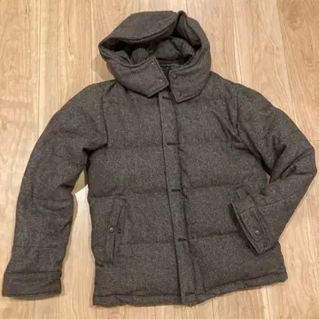 어반 리서치 도어스 그레이 L 울 혼방 다운 자켓 후드 부착