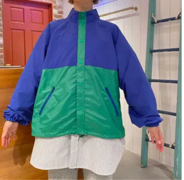 BEAMS BOY 빔즈 보이 나일론 패커블 지퍼 블루종