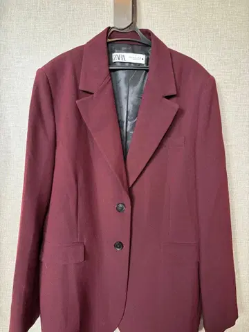 ZARA 버건디 테일러드 자켓