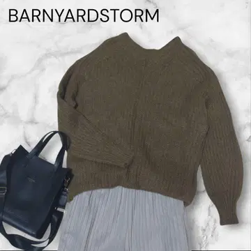 BARNYARDSTORM 모헤어 혼방 V넥 스웨터 2WAY 니트