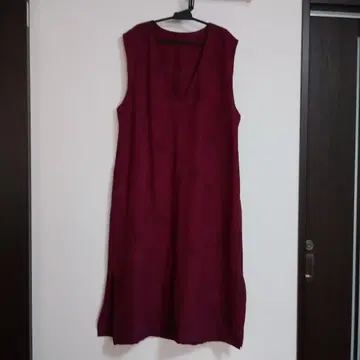 V넥 슬리브리스 오버롤 스커트 [ 기모노 리메이크 ]