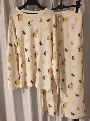 Gelato Pique 허니 베어 패턴 풀오버 & 롱 팬츠 세트