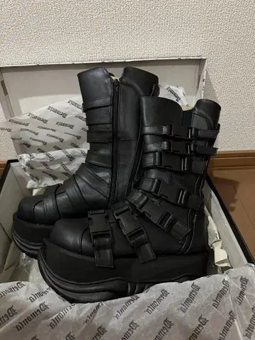 새상품급! DEMONIA 데모니아 통굽 부츠 벨트