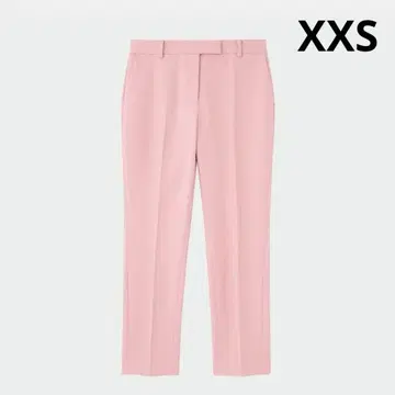 PLST STYLE 플라스테 핑크 코튼 블렌드 스틱 팬츠 XXS