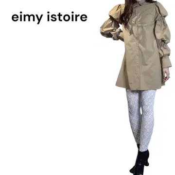 [ 새상품급 ] 에이미 이스트 월 캔디 퍼프 슬리브 셔츠 원피스