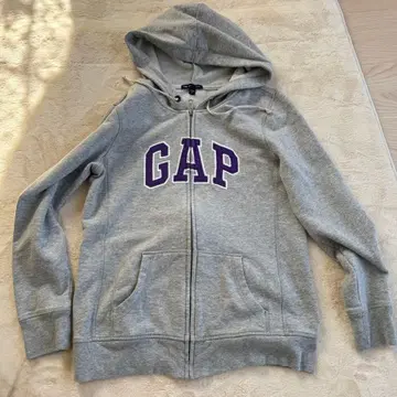 y2k archive GAP 지퍼 후드티 그레이 보라색 퍼플