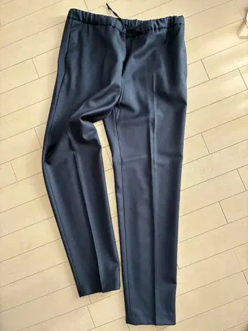 네이비 슬랙스 허리밴딩