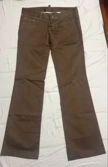 DSQUARED2 브라운 플레어 치노 팬츠 42 사이즈