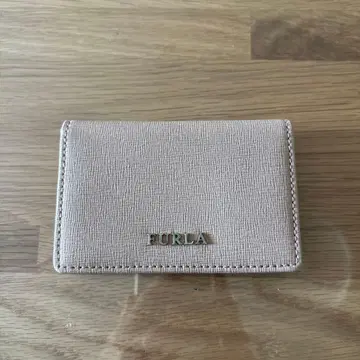 FURLA 핑크 구주 가죽 카드 명함지갑