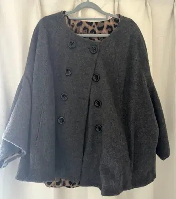 Re Verofonna 레오파드 무늬 판초