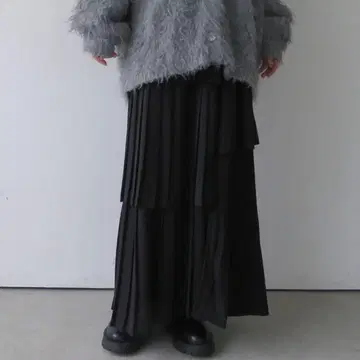 archives 플리츠 캉캉 스커트 M 블랙